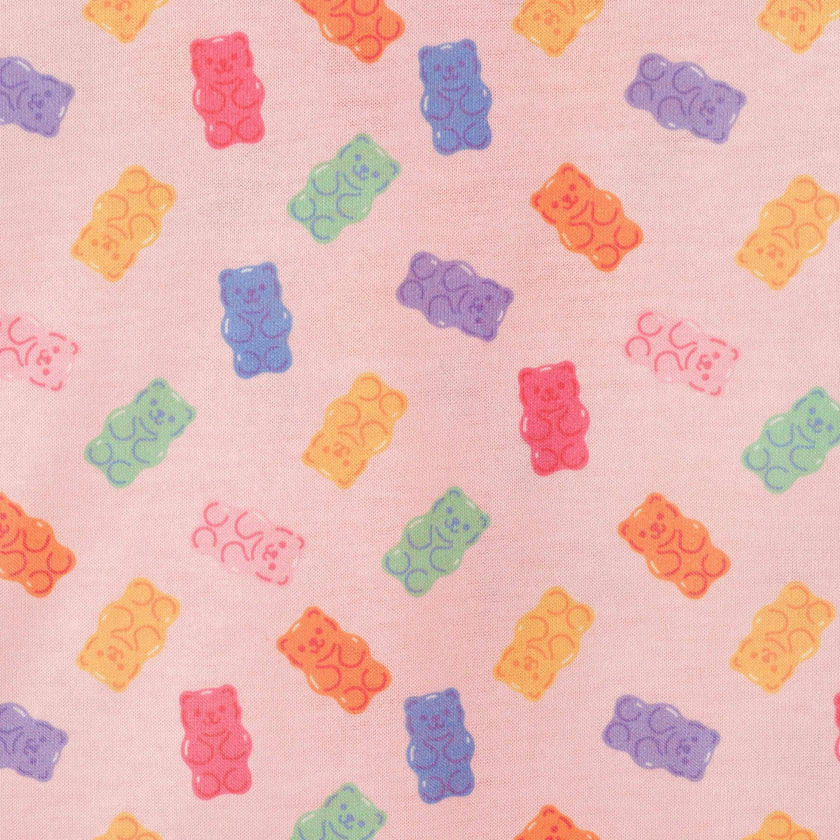 Girls (2-4) Buttondown Pajama Set | Gummy Bears - Pink