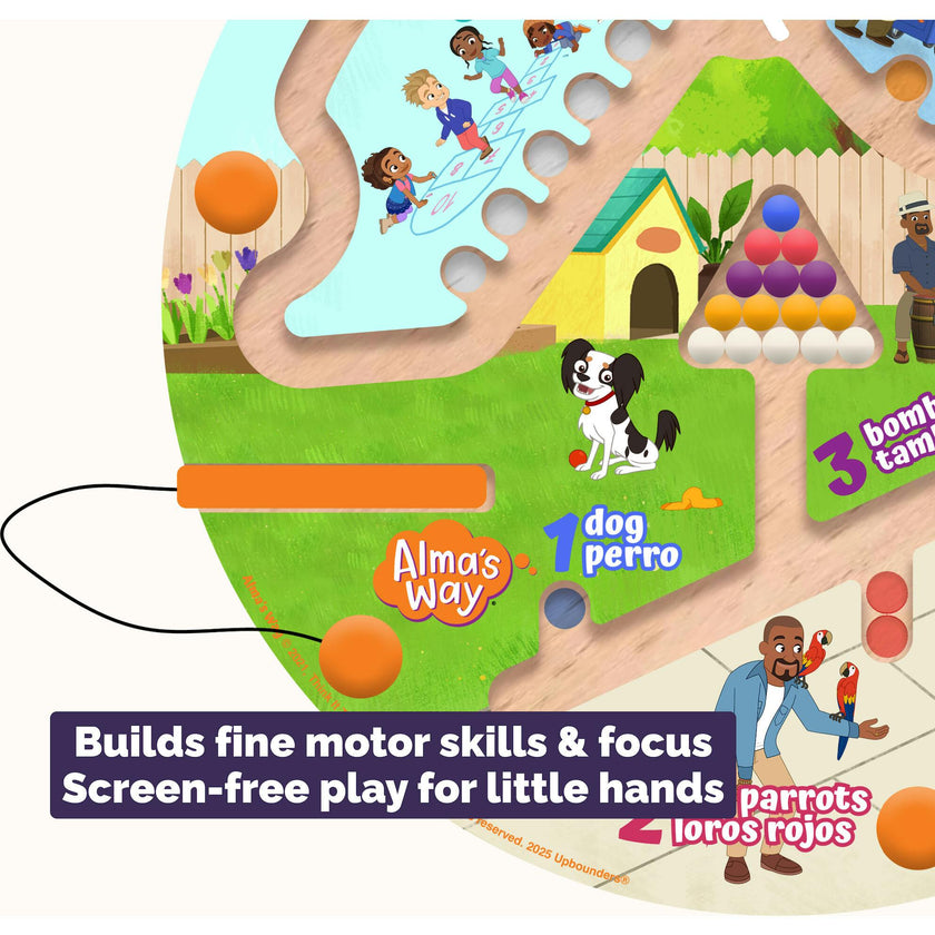 Alma’s Way™ “How Do You Say?” Bilingual Montessori Maze Toy