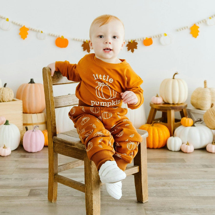 Little Pumpkin Long Sleeve Romper