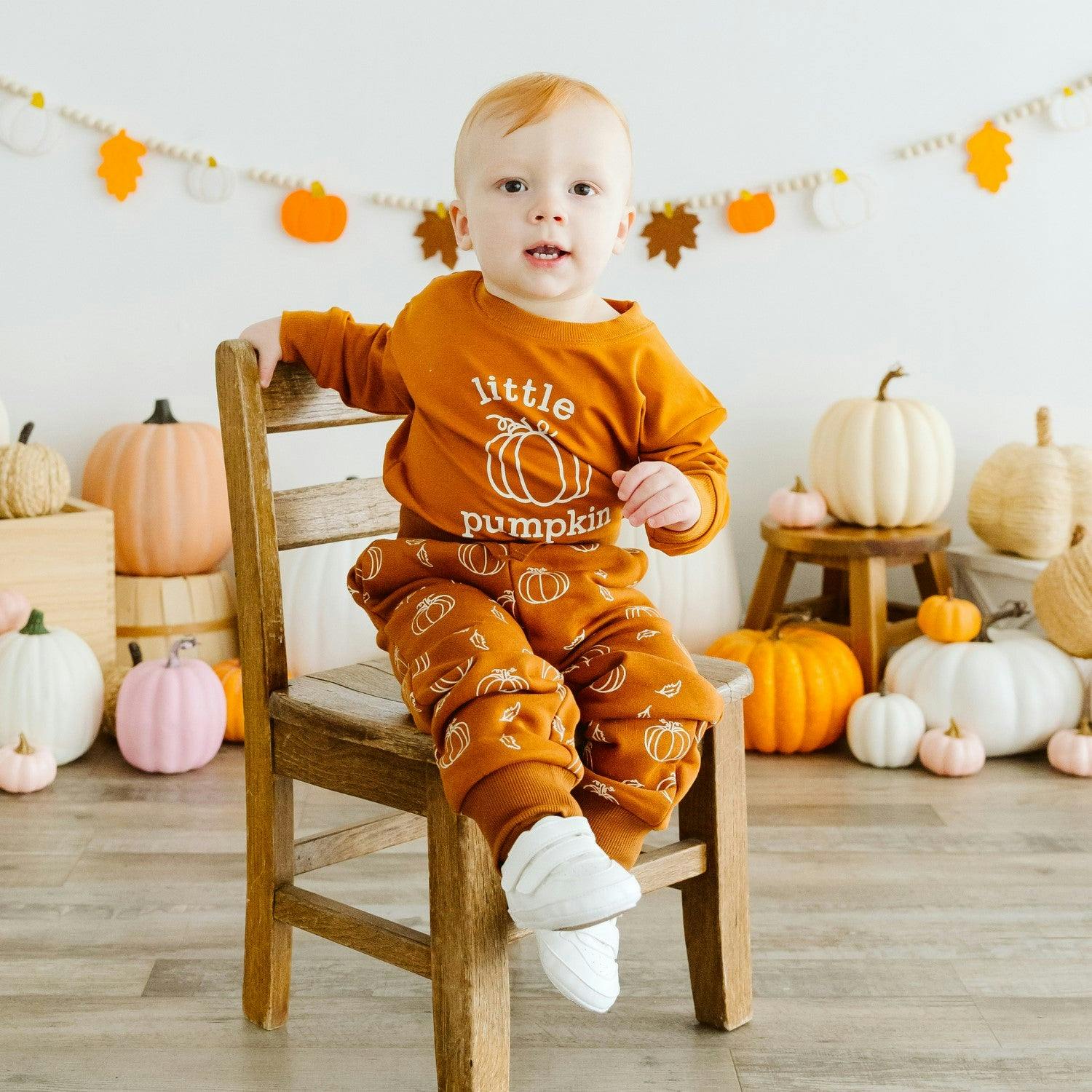 Little Pumpkin Long Sleeve Romper