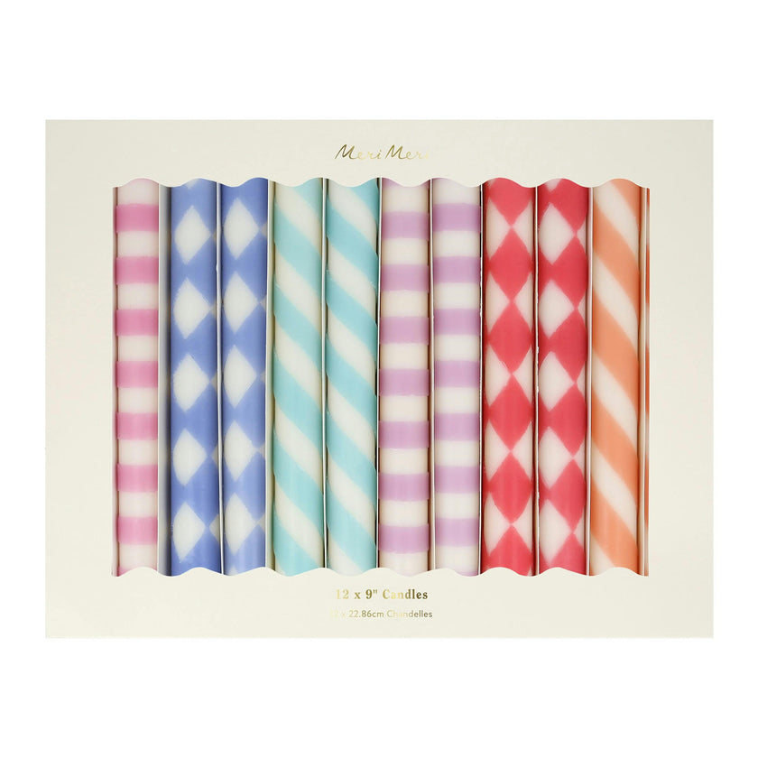 Patterned Table Candles