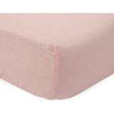 Cotton Muslin Crib Sheet - Light Pink