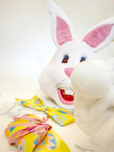 Adult Mascot Easter Bunny Costume with Festive Egg Vest