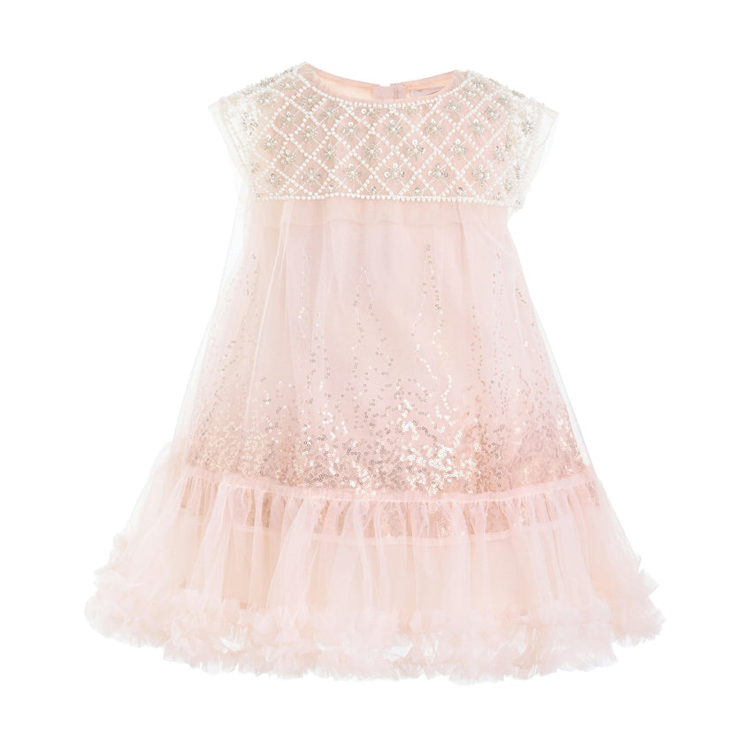 Pink Renoria Lace Sparkle Dress