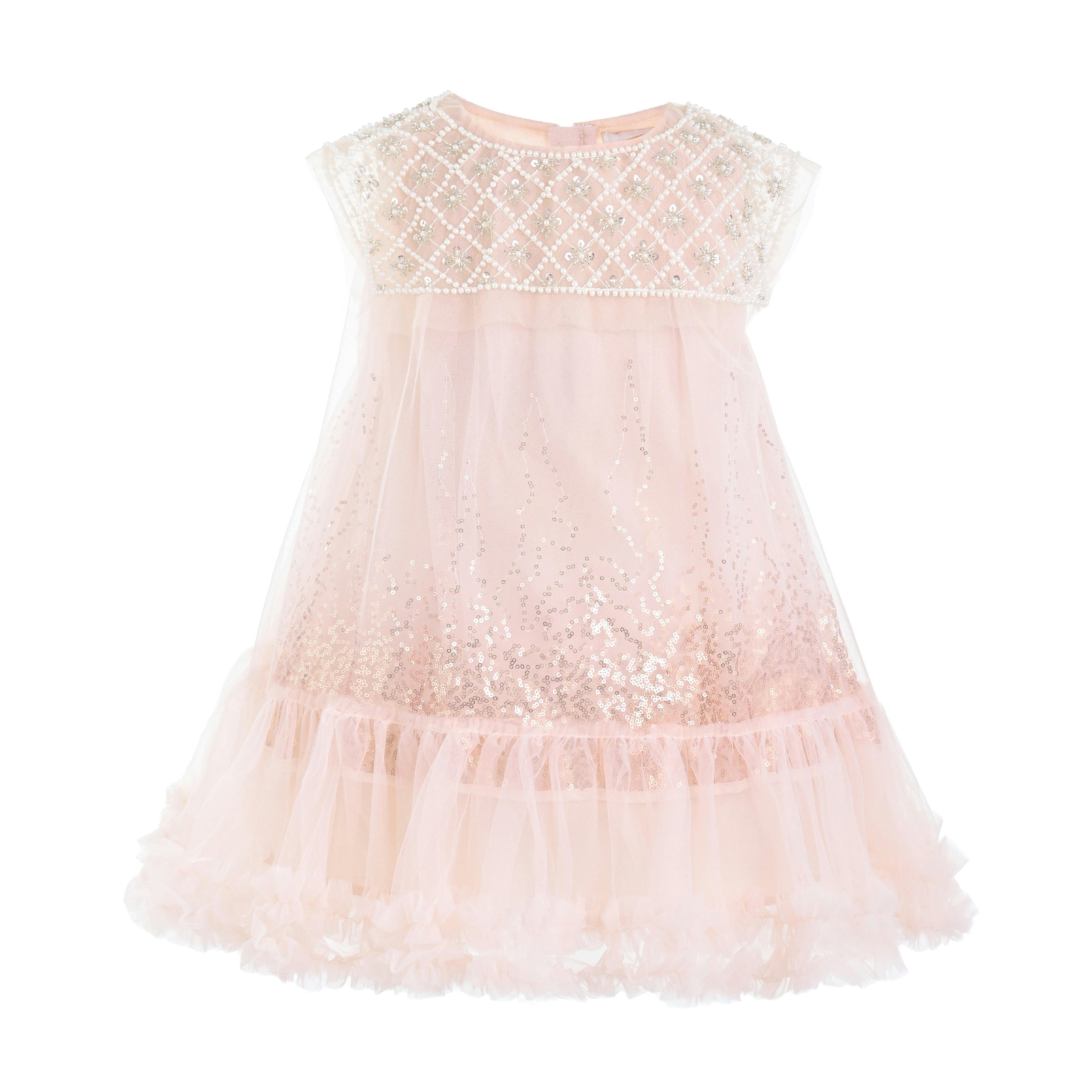 Pink Renoria Lace Sparkle Dress