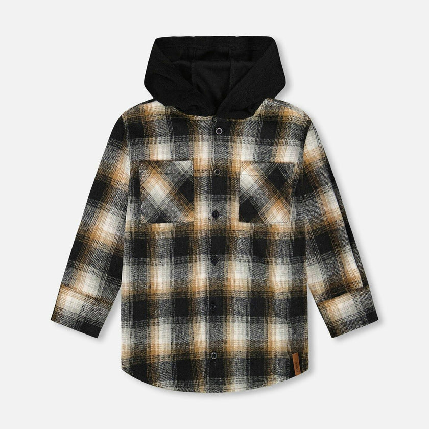 Hooded Polar Fleece Overshirt with Hood
