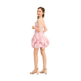 Light Pink Alerche Strapless Satin Dress