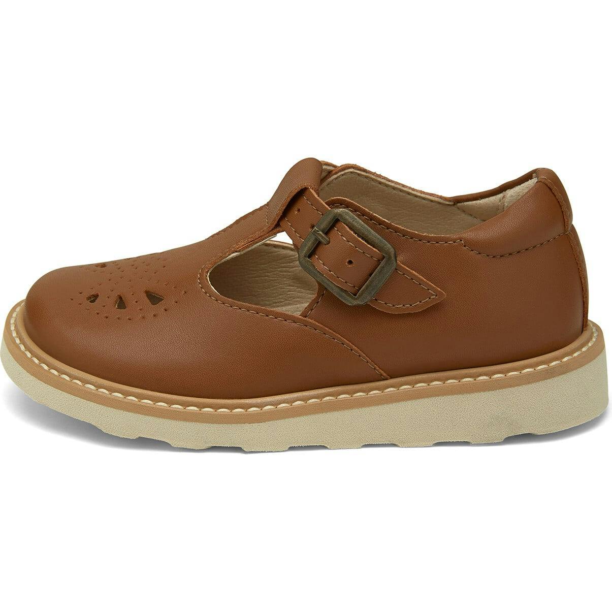 Rosie Vegan T-Bar Shoe, Brown