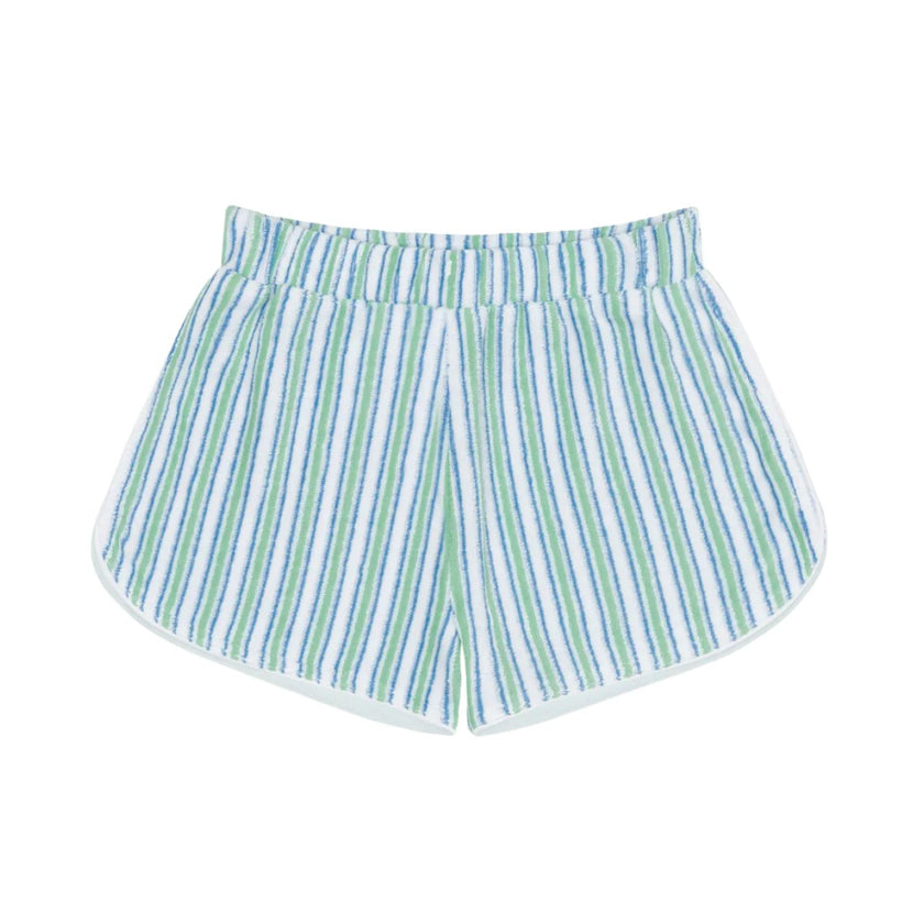 girls tamarin stripe french terry short