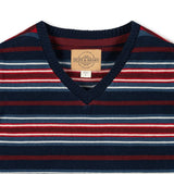 Organic V-Neck Sweater with Elbow Patches