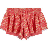 Girls Athletic Short | Orange Floral