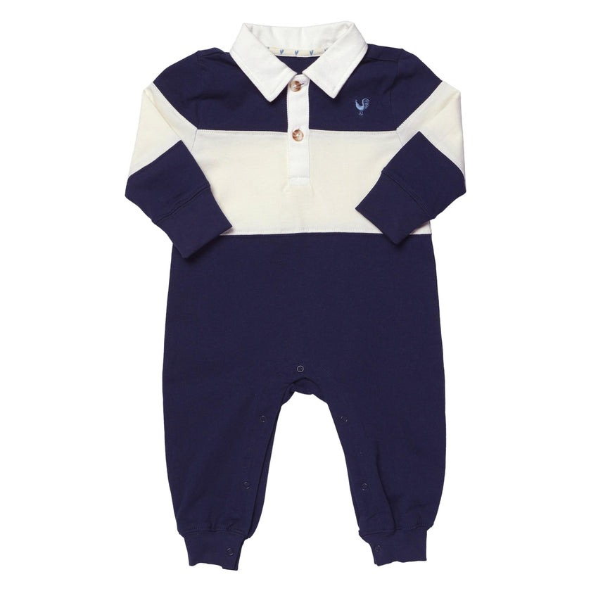 Baby Boys Albert Rugby Jumper - Navy White