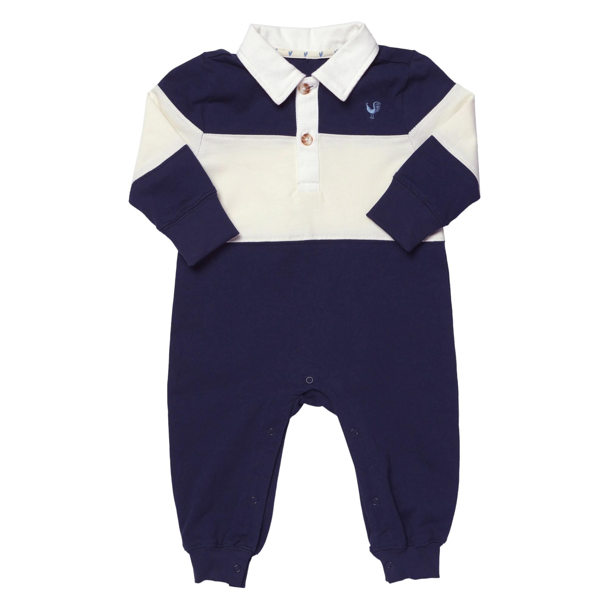 Baby Boys Albert Rugby Jumper - Navy White