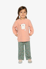 Tunic And Leggings Set Pale Pink And Green Floral Print