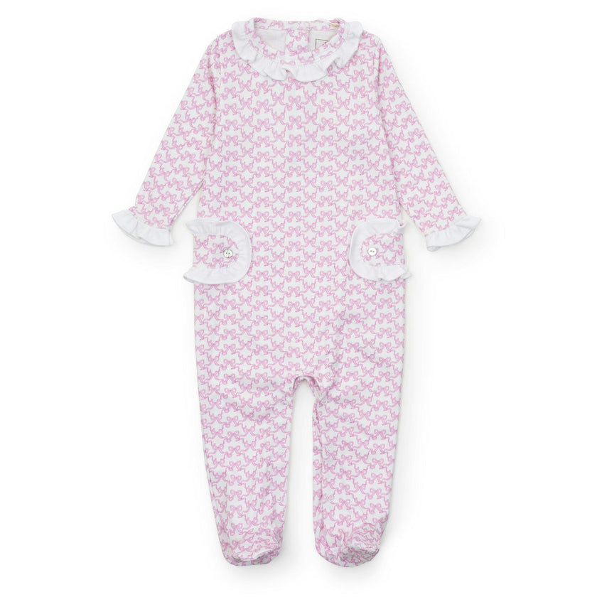 Lucy Girls' Romper Pretty Pink Bows