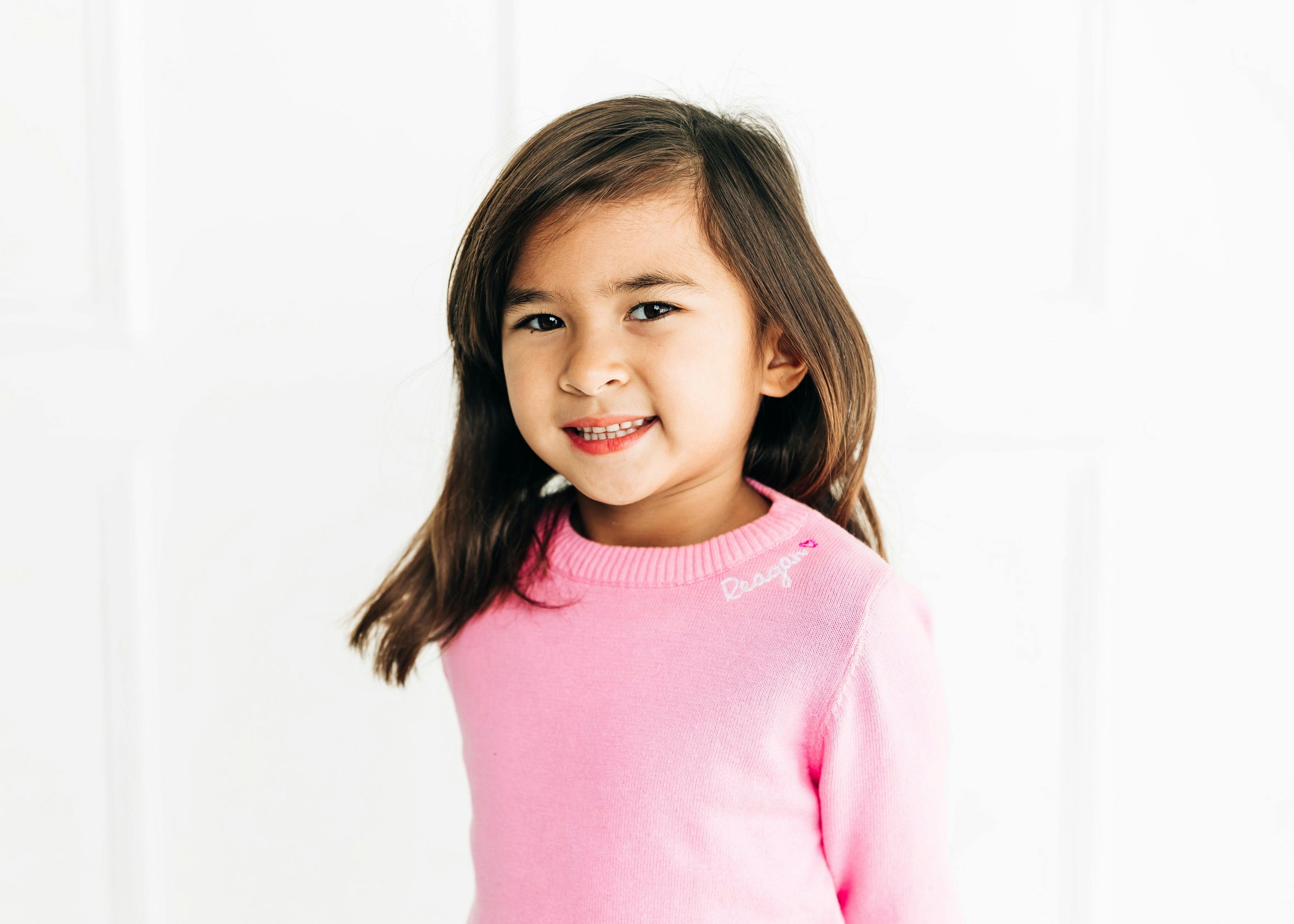Personalized Embroidered Heart Crewneck Sweater
