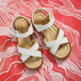 Bloom Sandal | White Leather