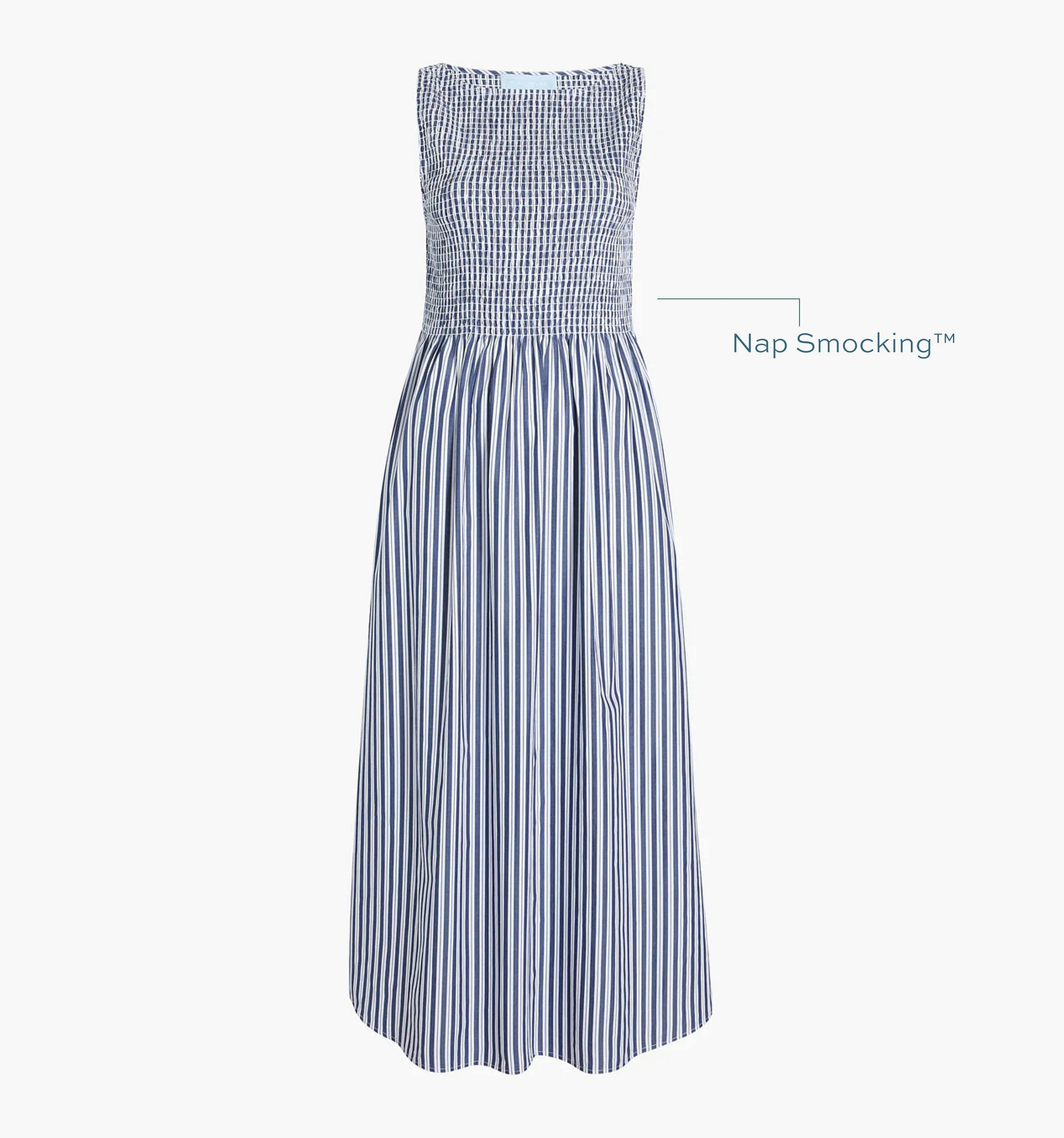 The Cosima Nap Dress - Navy Stripe