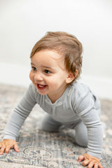 Bebe Embroidered Velour Onesie with Hat Beige