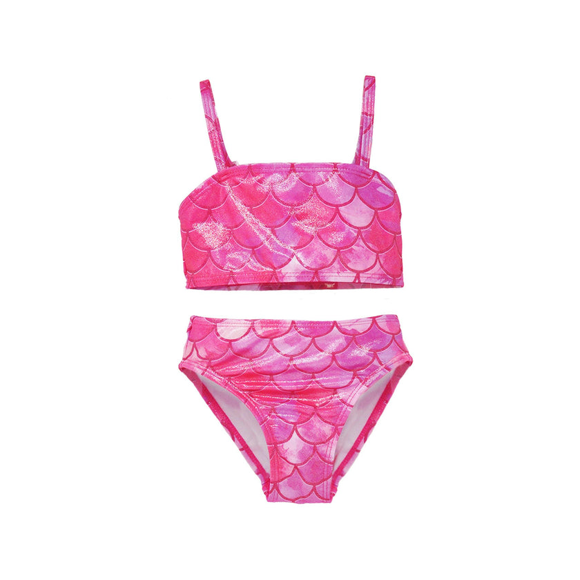 UPF 50+ 3 Piece Mermaid Swim Set - Shimmer Fabric