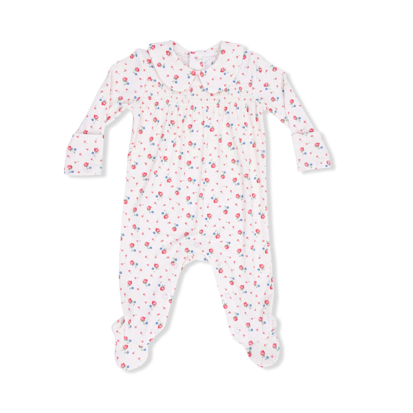 Joli Rosette - Smocked Peter Pan Snap Footie