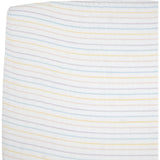 Cotton Muslin Crib Sheet - Unicorn Stripe