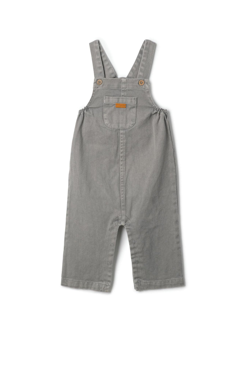 Denim Snap Front Pockets Overalls