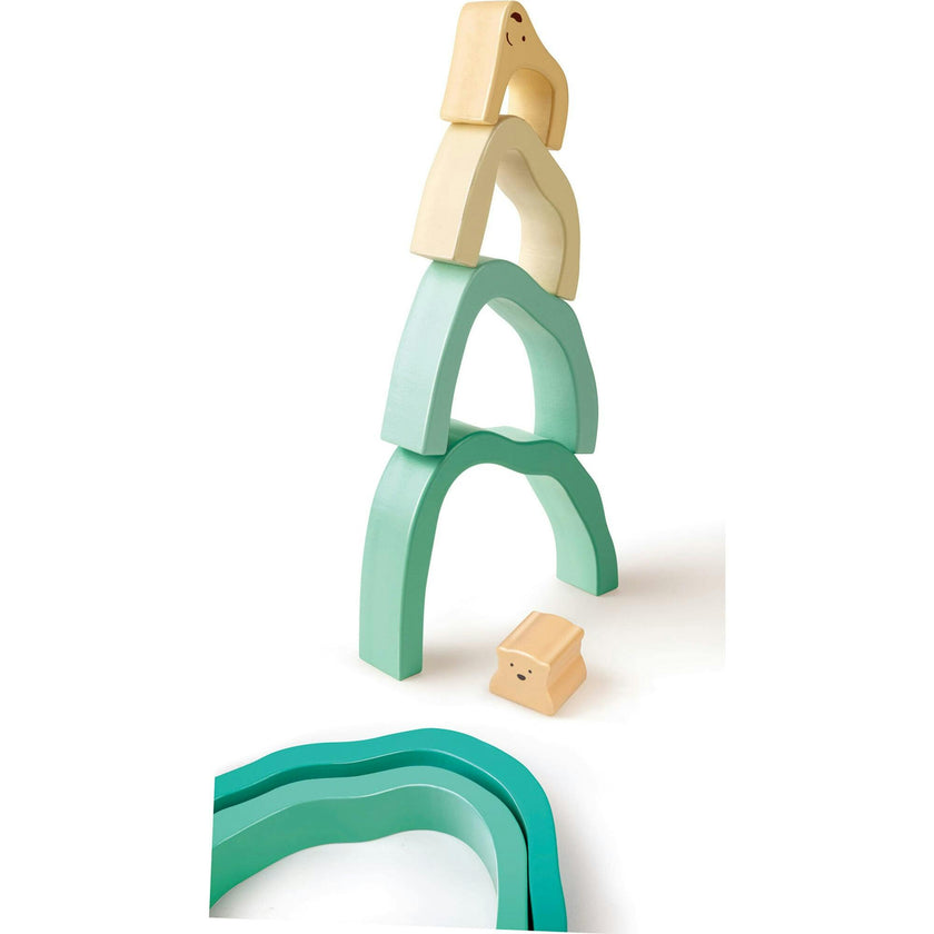 Hape: Arctic Polar Stacking Blocks - Wooden Nesting Toy