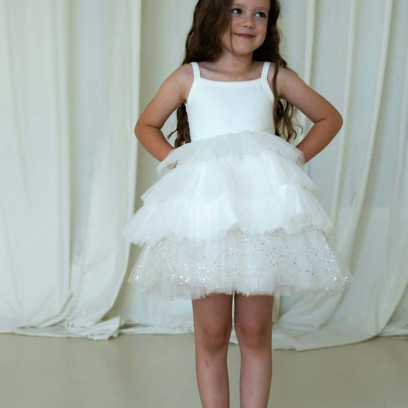Sparkle White Dress Set