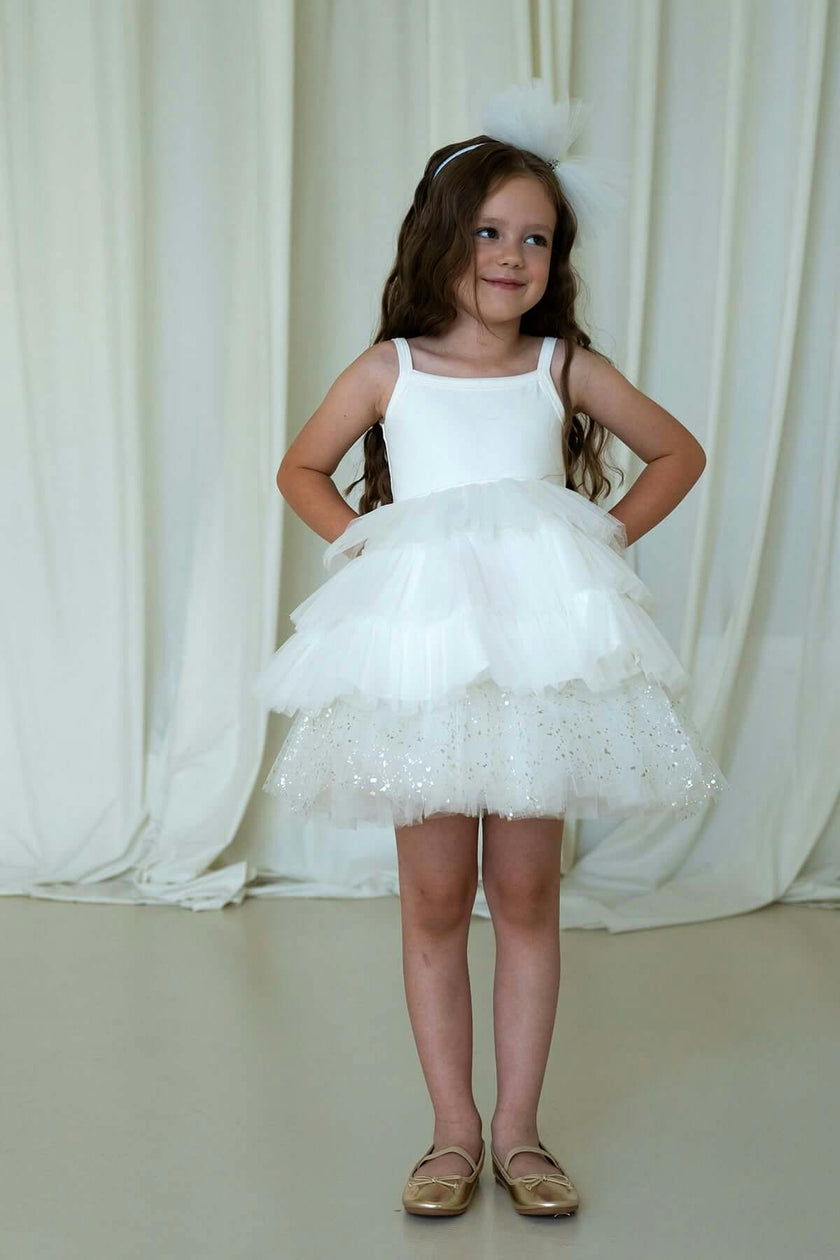 Sparkle White Dress Set