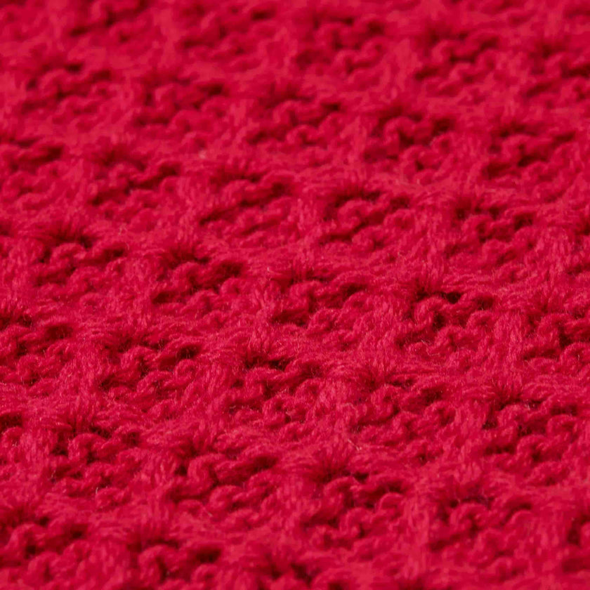 Red Short Slv Sweater W/Puff Sleeves