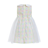 Yellow Spring Gingham Tulle Dress