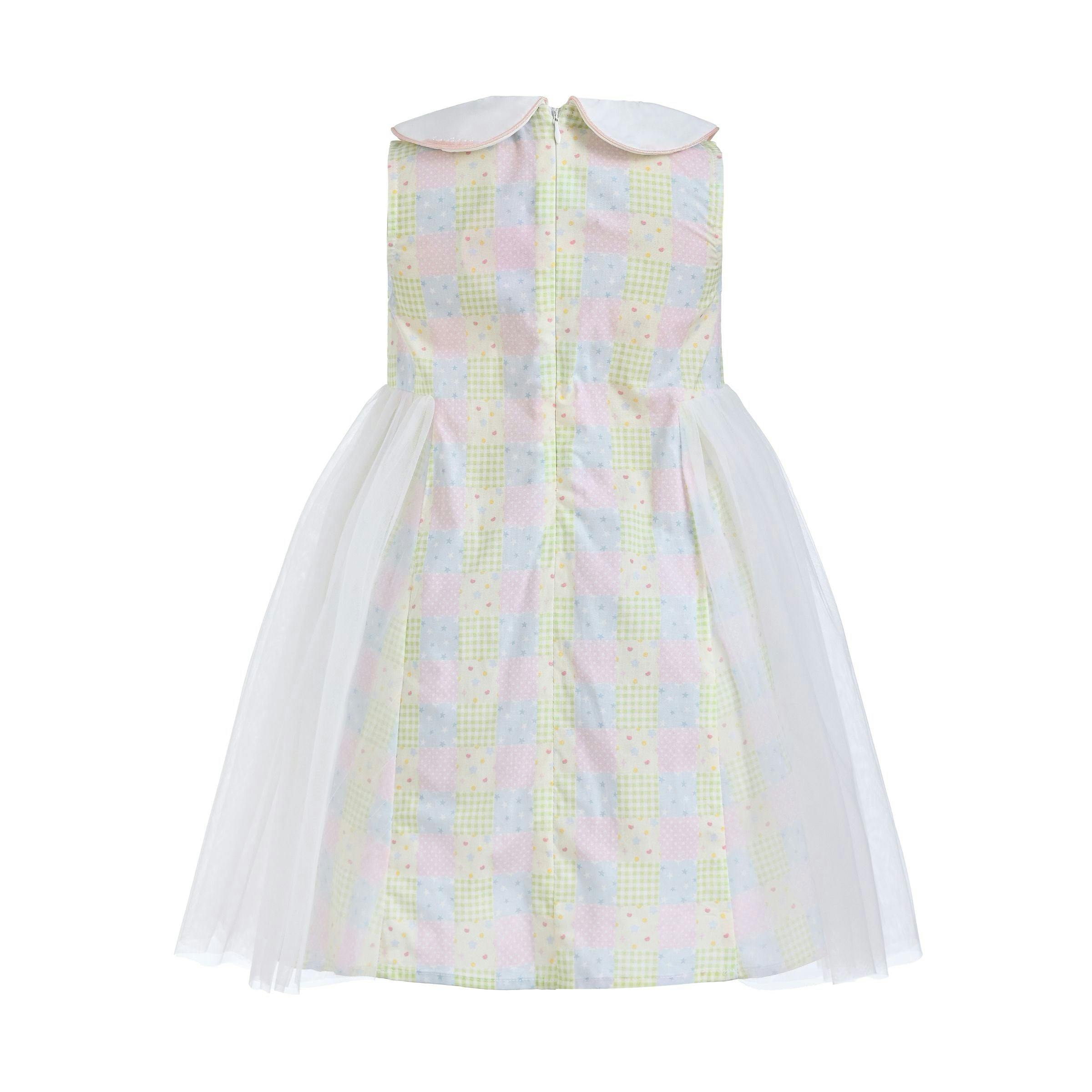 Yellow Spring Gingham Tulle Dress