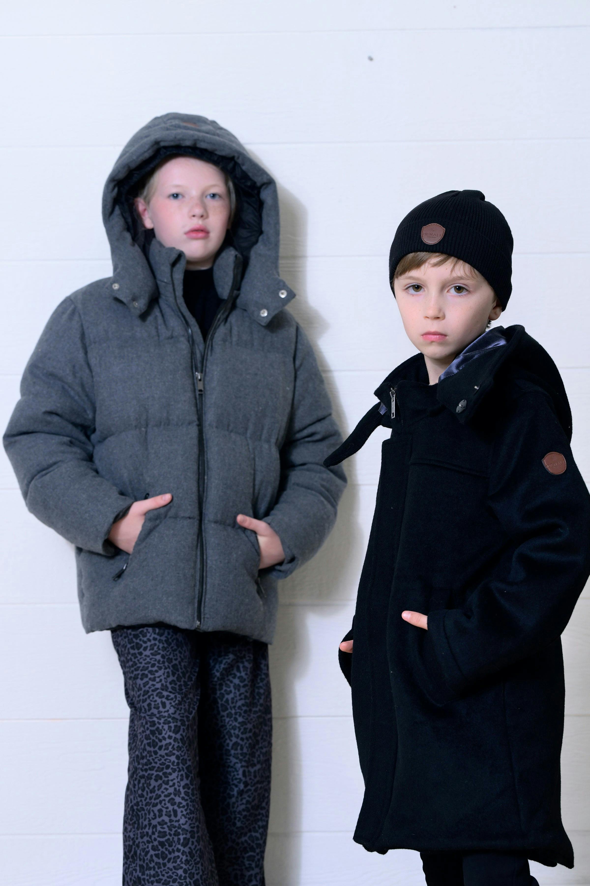 Boys Wool Coat - Black