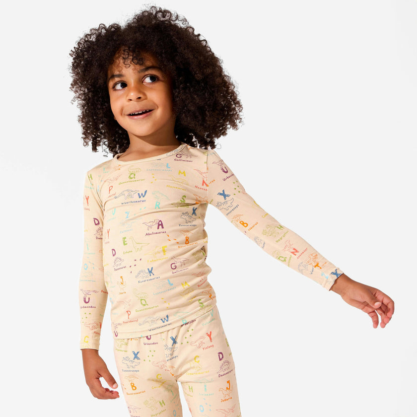 Dino ABC Bamboo Kids Pajamas