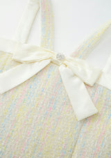 Lilliana Bow Tweed Mini Dress