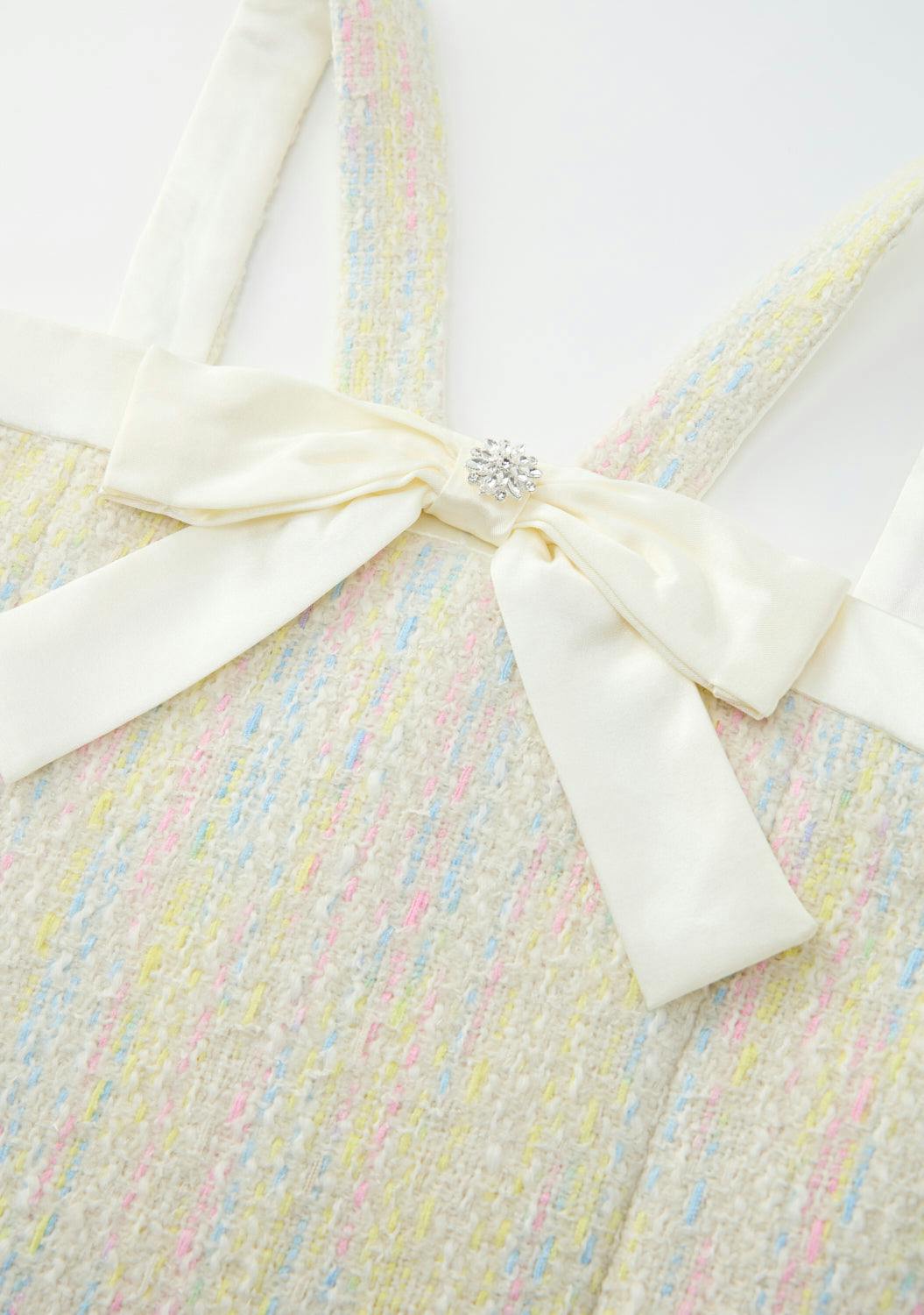 Lilliana Bow Tweed Mini Dress