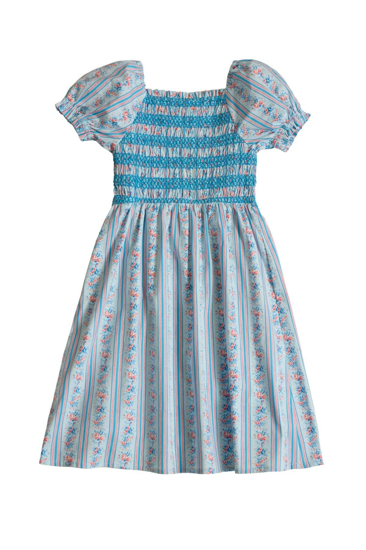 Mini Sunday Best Dress in Rosette Linear Stripe