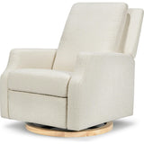 Crewe Recliner and Swivel Glider in Ivory Boucle w/Light Wood Base