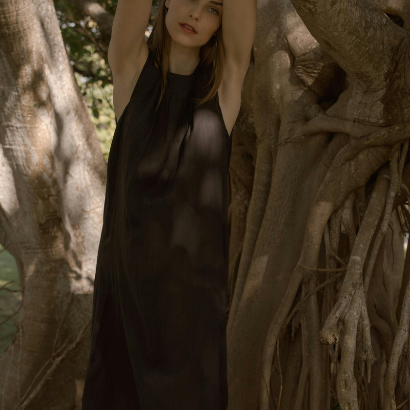 CHLOE SLIP DRESS HERRINGBONE