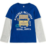 Kimchee Delivery Layered Tee, Blue
