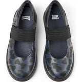 Duet Twins Leather Mary Jane Shoes, Black