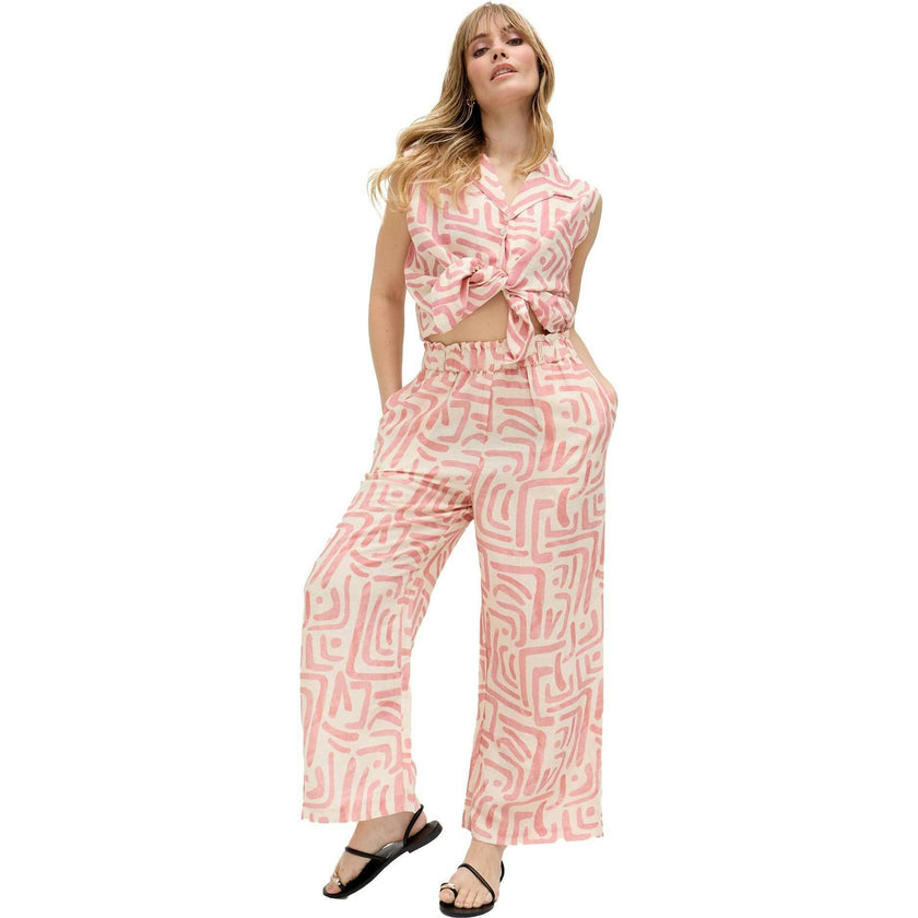 Pop Front Tie Warhol Print Crop Top