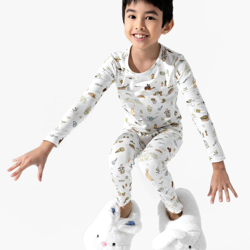 Bunny Garden Bamboo Kids Pajamas