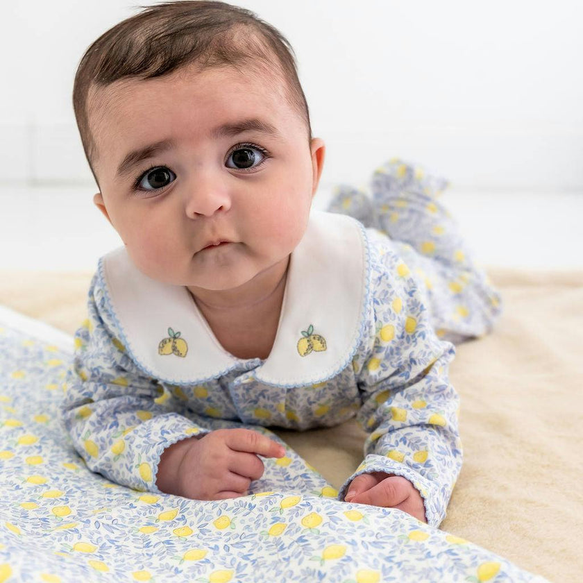Lemons Pima Cotton Baby One-Piece Pajamas