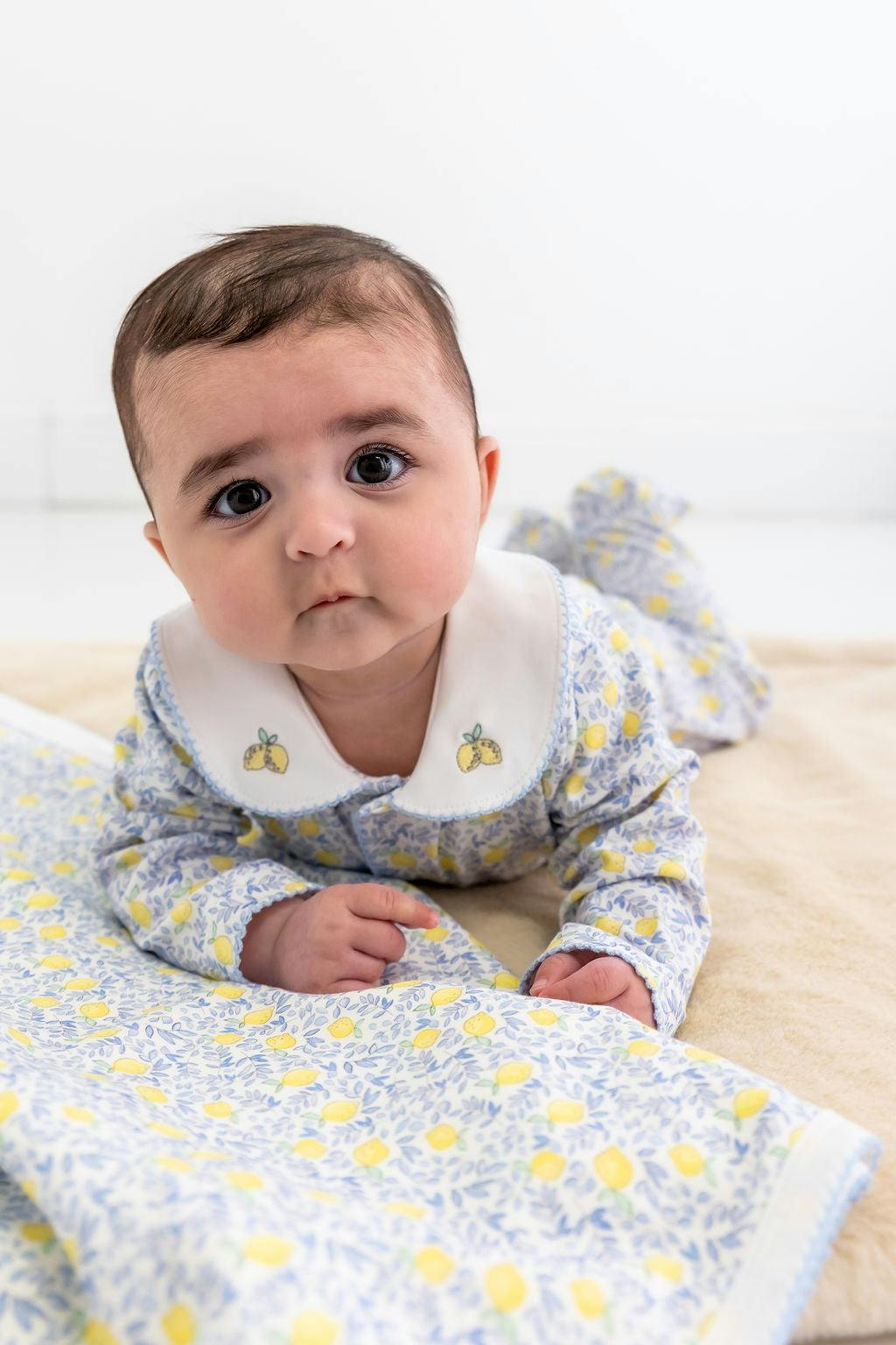 Lemons Pima Cotton Baby One-Piece Pajamas