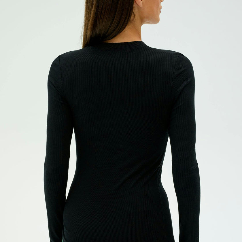 Louise Rib Long Sleeve - Black