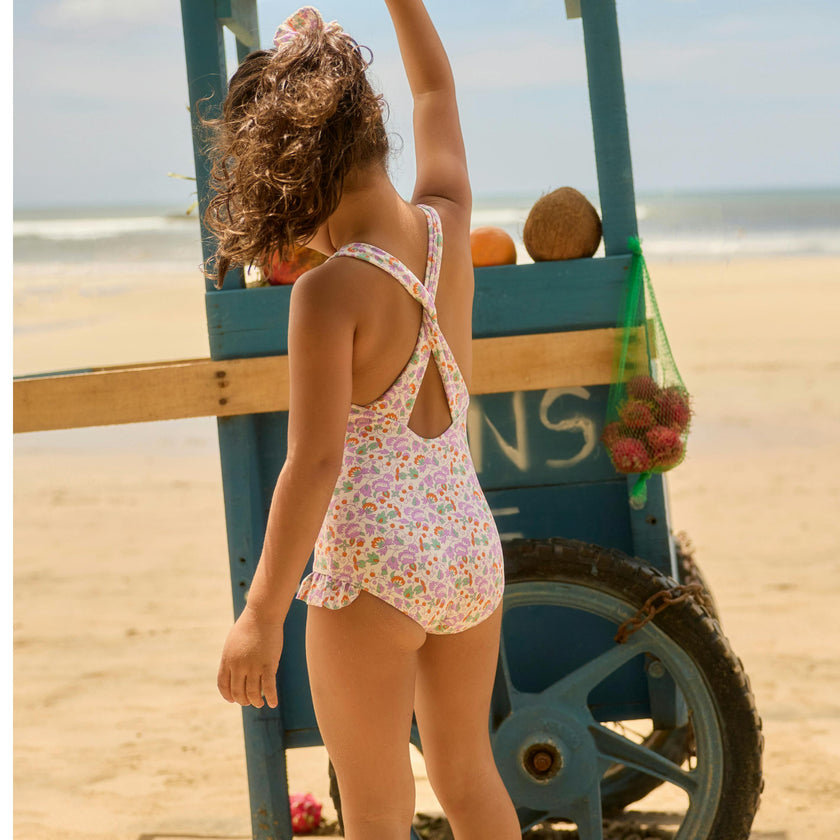 girls orchid floral ballerina one piece