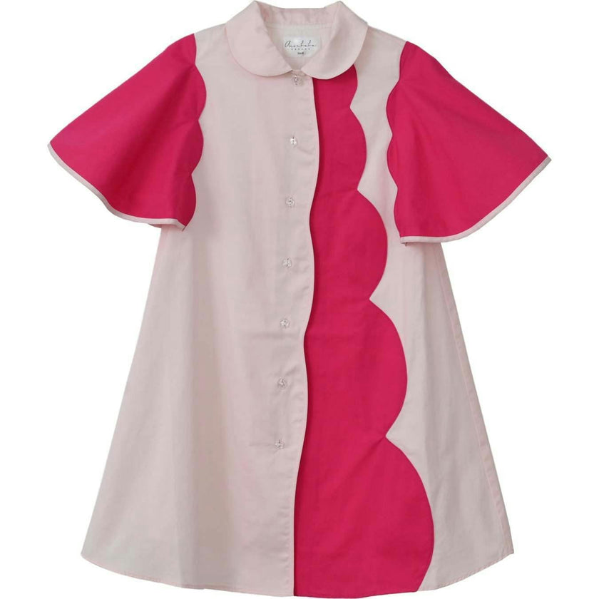 Lulu dress (blush pink/hot pink)
