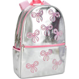 Silver Sequin Bows Backpack